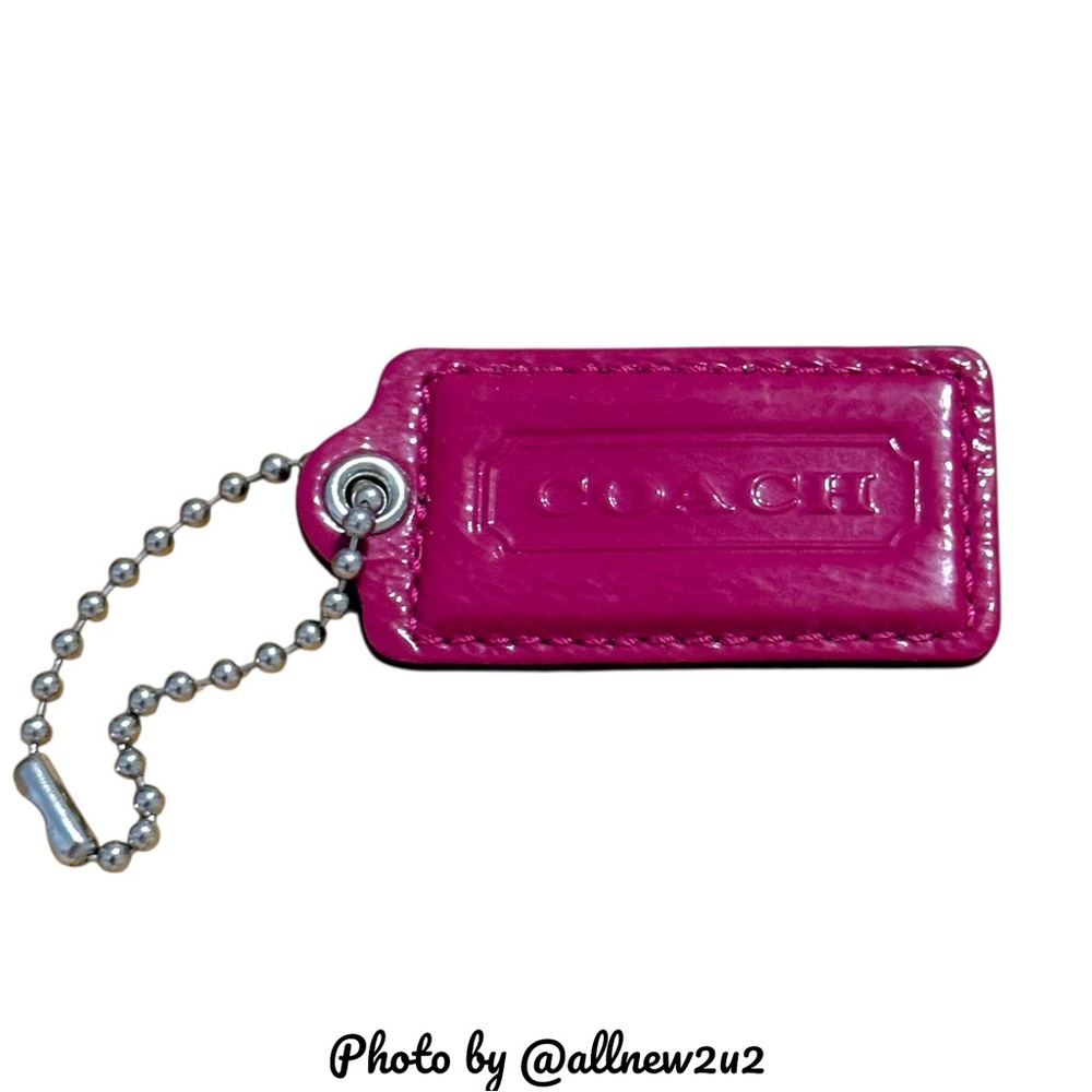 Coach Berry Fuchsia Large Patent Leather Hang Tag